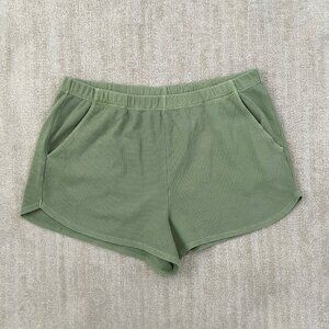3 for $6 SO The Cozy Shortie Cotton Waffle Knit Pull On Green Shorts XL